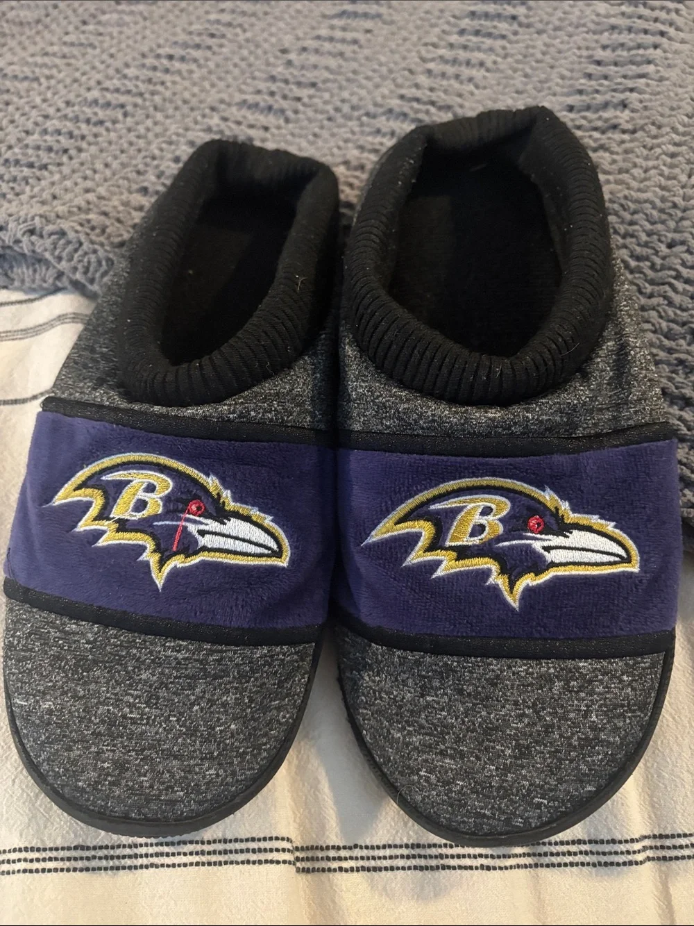 Men’s Slip-On Cozy Ravens Slippers (9/10)